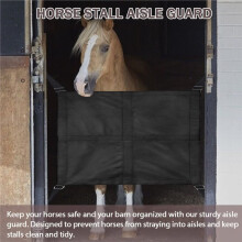 Horse Stall Guard Barn Protective Fence for Tack Rooms, Horse Trailers, with Adjustable Length Straps, 27" L, 1 Pcs