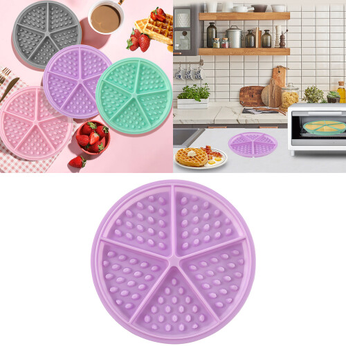 Soft Foldable Waffle Maker Molds With Nontoxic Materials-Black 2
