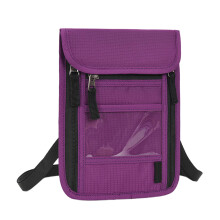 Waterproof Travel Card Wallet With Adjustable-Purple Color