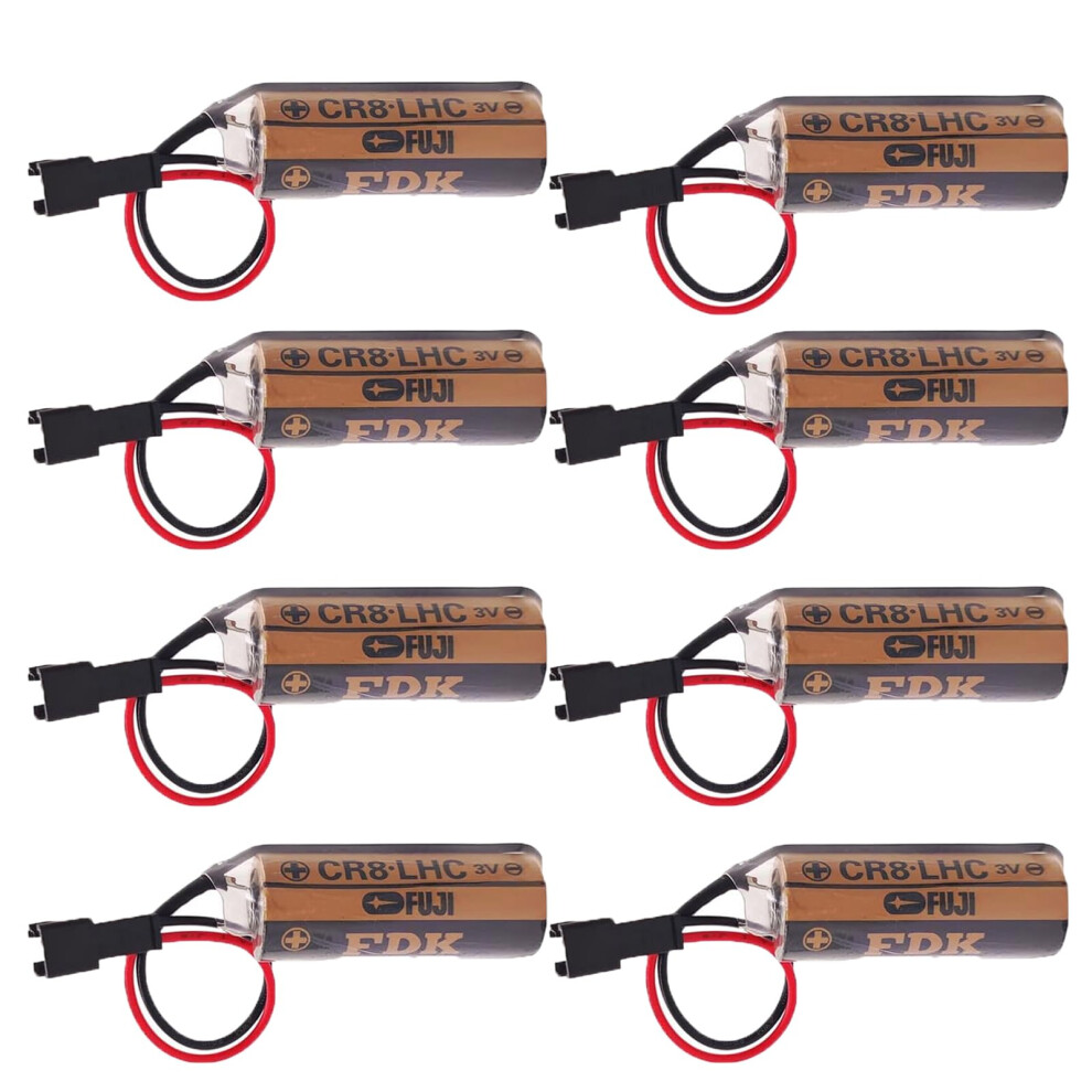 8Pack Cr8lhc 3V Lithium Battery 2600Mah Nonrechargeable With Plug For Fuji Black 9092120546507