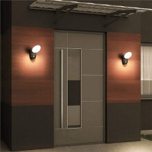 12W Aluminum Outdoor Wall Lamp with Motion Sensor, IP65 Waterproof for Garden Lighting