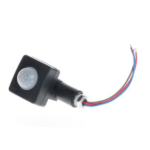 2X AC85-265V IP65 Bewegungssensor Einstellbarer PIR-Schalter Ultradünner LED-Licht-PIR-Bewegungssensor-Detektor für Den Außenbereich, 10 mm Schwarz
