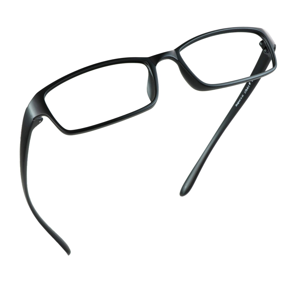 Blue/Light Blocking Reading Glasses For Computer With 0.75X Wide Angle Lens Attachment, Anti Glare