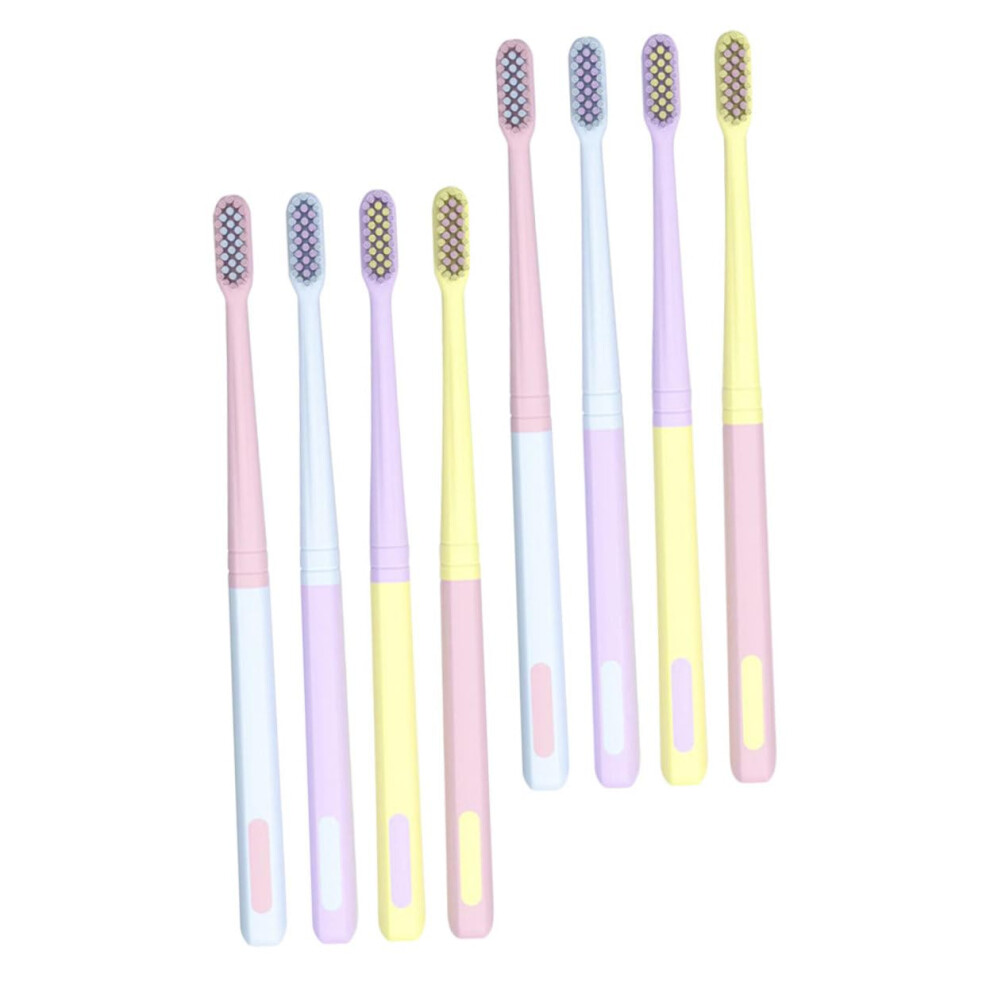NIYANGLE 8PCS Extra Soft Bristle Toothbrush for Adults Sensitive Teeth Compact Travel Size