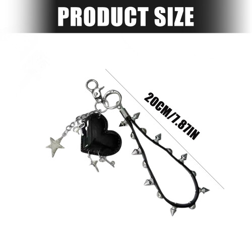 Porte-clés en cuir PU à perles rondes à la mode, pièce 2