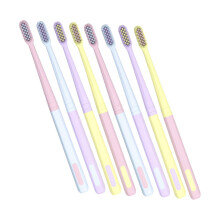 Soft Bristle Toothbrush for Adults 8PCS Compact Travel Size Ergonomic Handle for Sensitive Teeth
