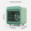 Small Individual Cooling Fan with 3 Adjustable Speed and-Green 4