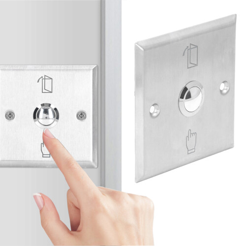 Door Access Control Exit Button Switch Stainless Steel Durable 1 Key switch