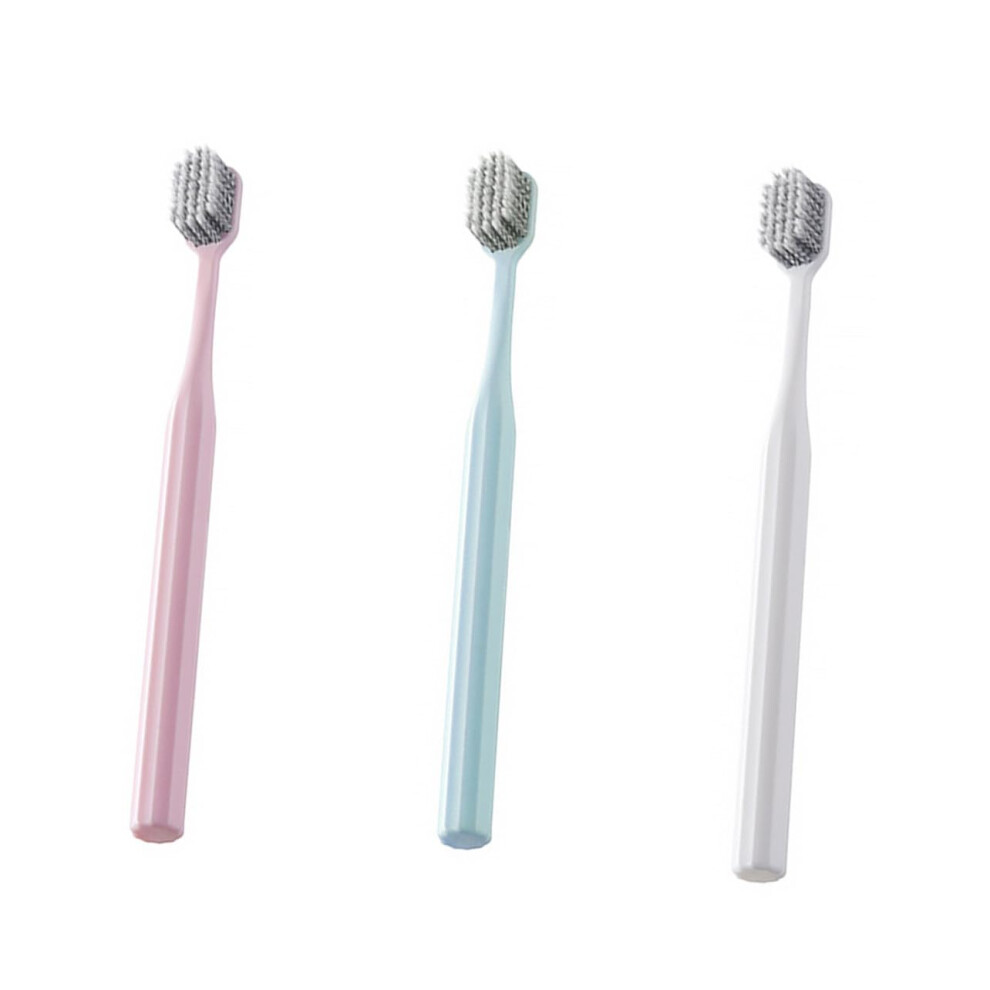 3pcs Extra Soft Bristle Toothbrush for Adults Small Head Ergonomic PP Handle for Sensitive Teeth
