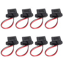 8Pcs 12V Mini Piezo Buzzer Alarm with Leads, Clear Audible Alerts, Compact Size for Security Systems