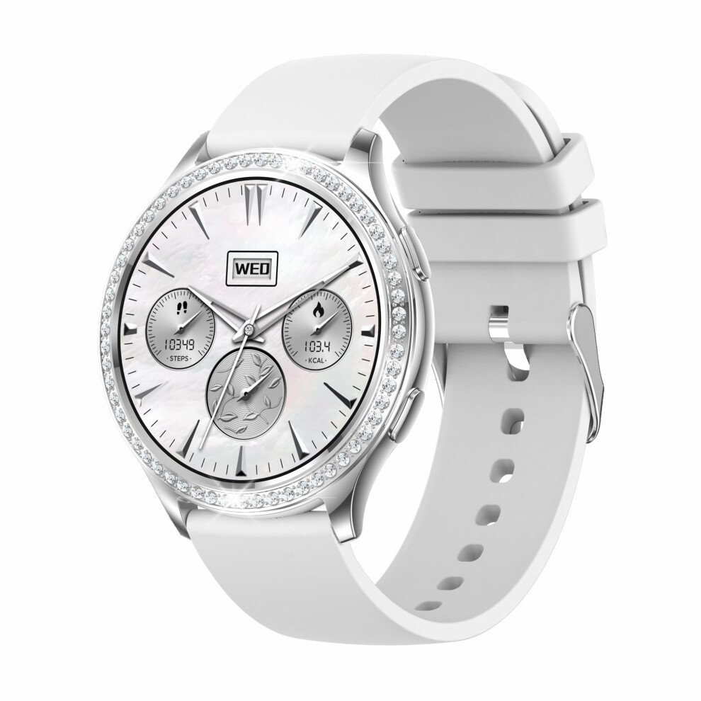Smart Watch For Women Gold Silver Bluetooth Call Fitness Tracker Heart Rate Blood Oxygen Monitor Android Ios Silver,Gold 9455672047678