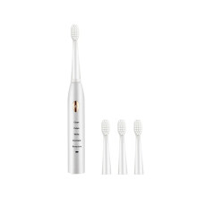 Rechargeable Sonic Electric Toothbrush with 5 Modes, IPX7 Waterproof, White Gold