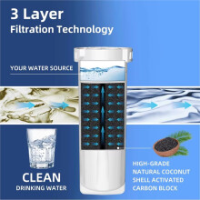 Replacement Water Filter for GE XWFE Refrigerator Reduces Lead Sulfur 50+ Impurities 6-Month Lifespan 5 Pcs