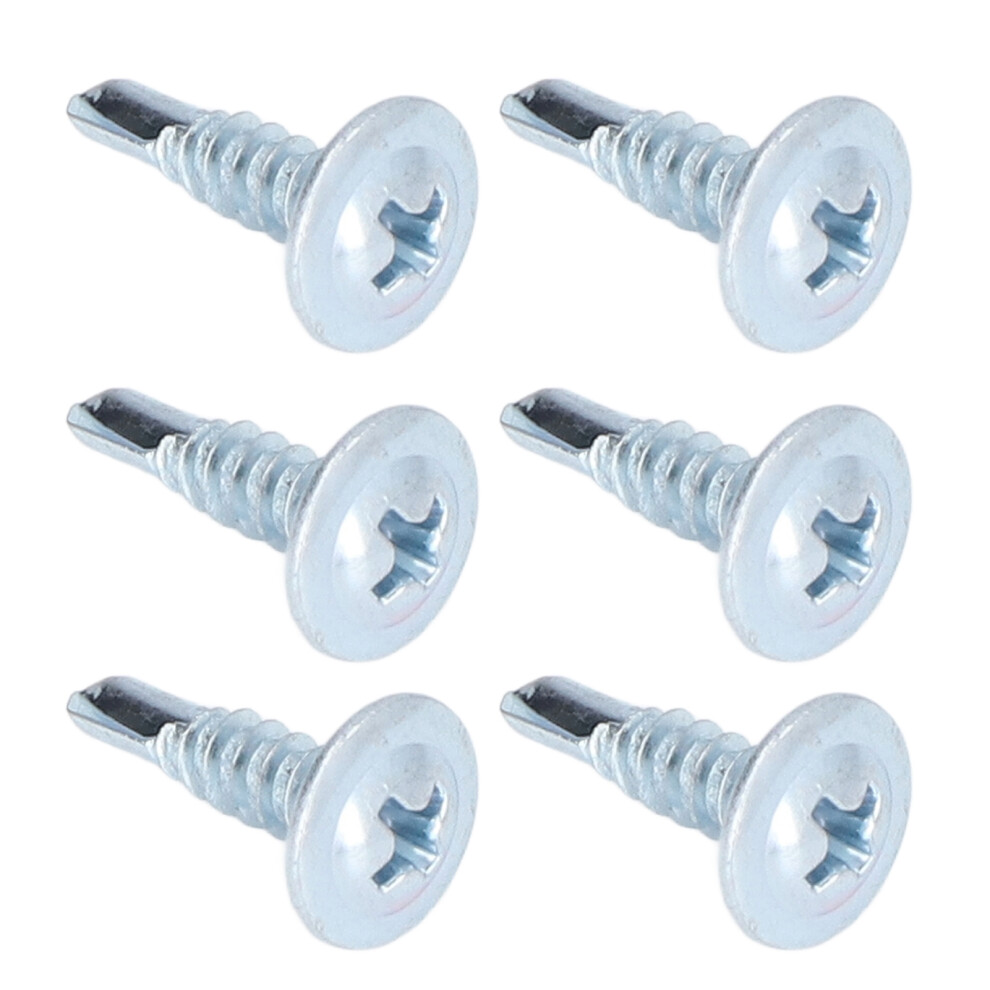 50Pcs Galvanized Carbon Steel Round Head Drill Screws 4.2X16mm 7691390343247