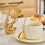 1 Set Stainless Steel Dessert Spoon And Snacks Fork-White 5