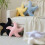 Star Shape Plush Cushion With Soft Crystals-400*400mm Blue 5