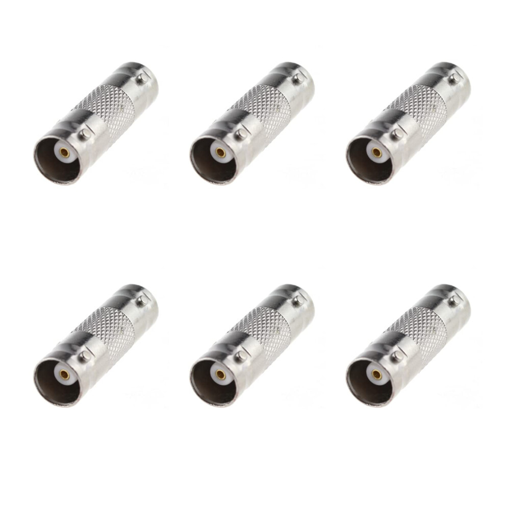 6Pcs Bnc Connectors, Bnc Female To Female Coupler For Cctv Dvr, Secure Bayonet Lock, Hd Video 9455672047777