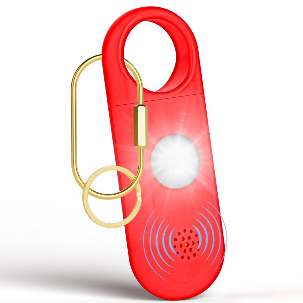 Safety Alarm 130Db Loud Siren With Sos Led Strobe And Whistle Self Defense Keychain 9455672047876