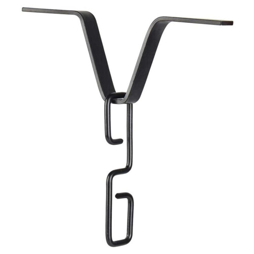 2X Rain Chain Gutter Adapter, Black V-Shaped Rain Chain Adapter with S-Shaped Hook, Rain Chain Hook 1