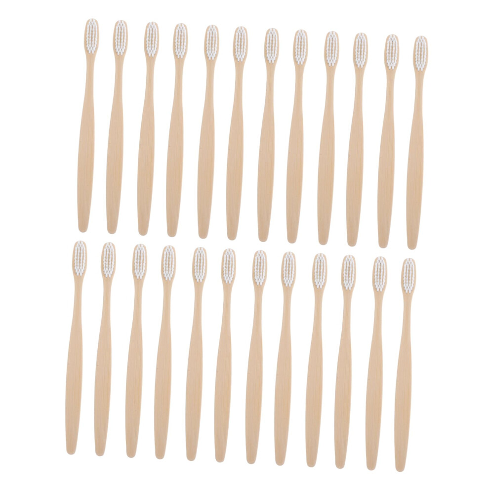 Travel Toothbrush with Extra Soft Bristles for Adults, Biodegradable Compact Design, 24pcs
