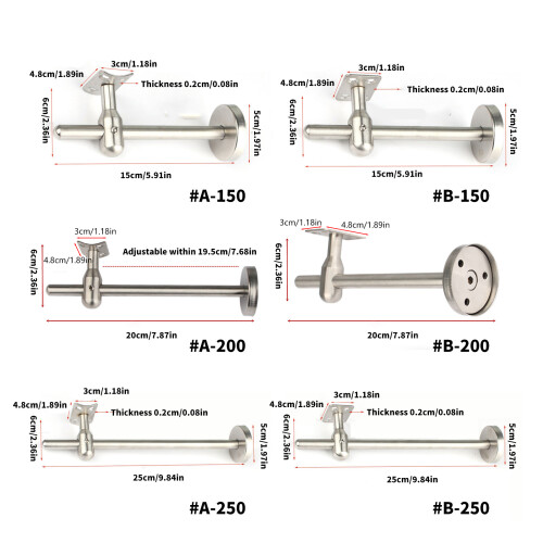 Adjustable Staircase Handrail Bracket Extended-plain film 200 1