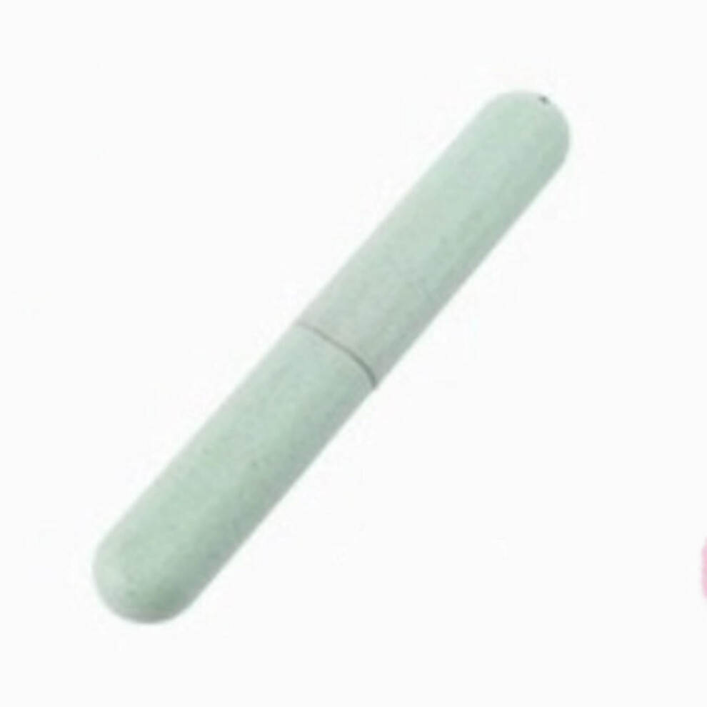 Travel Toothbrush Case with DustProof Protection Compact Wheat Straw Storage Tube