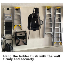 Heavy-Duty Ladder Hanger-Wall Mount Ladder Hooks for Ladder Storage-Wheelbarrow Hangers for Garage Wall-8 Pack