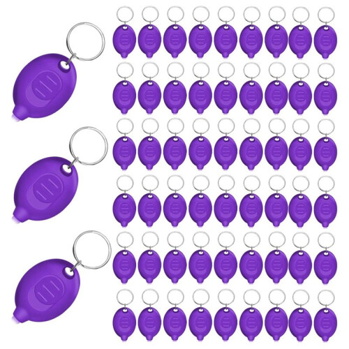 96pcs  UV Keychain Flashlight,Portable Black Light,12 Lumen Flashlight, Small Keychain Flashlight,Battery Included 1
