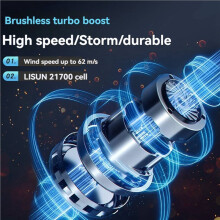 2X Blower Turbo Jet Fan 140,000RPM Power Display Handheld Duster High Speed Duster Cleaning Tool, Black