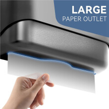 2X Paper Towel Dispenser Wall Mounted Adhesive Multifold Trifold Commercial Paper Hand Towel Dispenser for Bathroom Gray