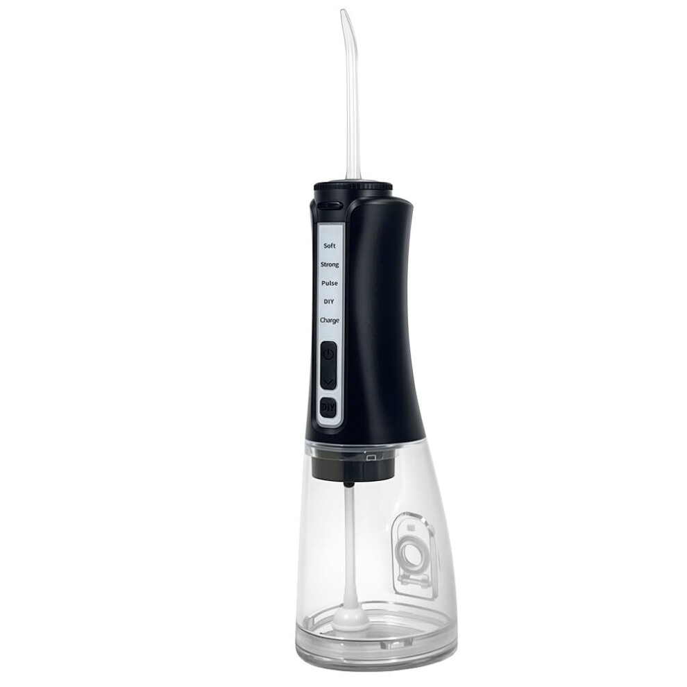 Black Cordless Rechargeable Water Flosser Ipx7 Waterproof Oral Irrigator For Travel And Home Teeth Cleaning (Black)