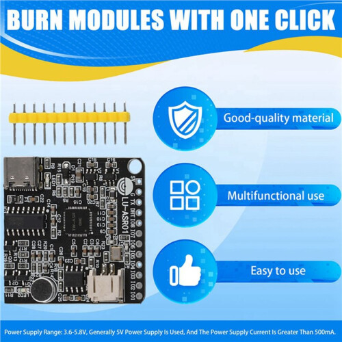 2X LU-ASR01 Intelligent Speech Recognition Module Offline Recognition Customized Phrase LD3320 One Click Burning Module