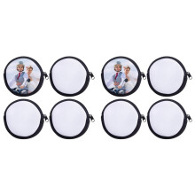8 Pack Sublimation Coin Purse Blanks Heat Transfer Bags with Zipper for DIY