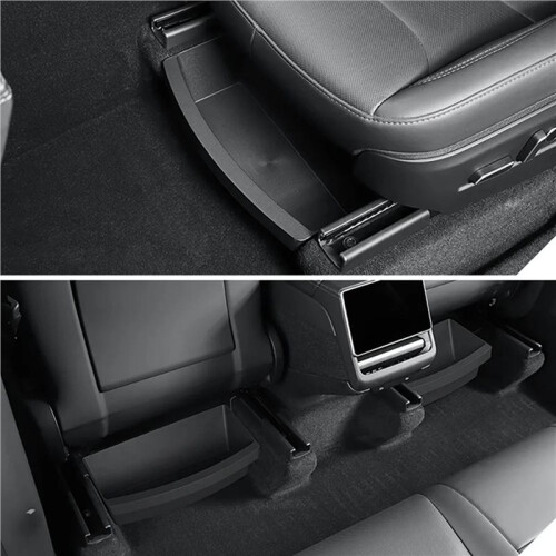 2X Car Front Seats Under  Drawer Storage Box for  Model Y 2025 Juniper