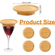 15 Stuks Wijnglas Charcuterie Topper, Wijnglas Charcuterie Bord Topper, Bamboe Wijnglas Topper voor Familiebijeenkomsten