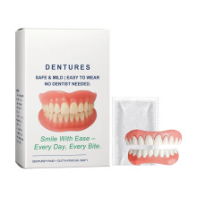 Adjustable Silicone Denture Set with Soft Denture Reline for Comfort Fit and Secure Hold (1pc)