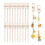 Creative Handmade Keychain Making Set Alloy Key Ring-Rose Gold 3