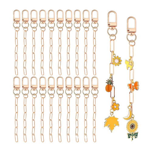 Creative Handmade Keychain Making Set Alloy Key Ring-Rose Gold 2