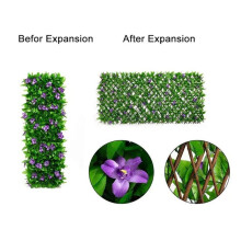 4pcs 40cm Simulation Fence Garden Decorative Plants Artificial Flower Retractable Garden Privacy Fence Decorative Fence