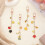 Creative Handmade Keychain Making Set Alloy Key Ring-Rose Gold 6