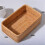 2X Hand-Woven Rattan Wicker Basket Fruit Tea Snack Bread Basket Cosmetic Rectangular Storage Box L 3