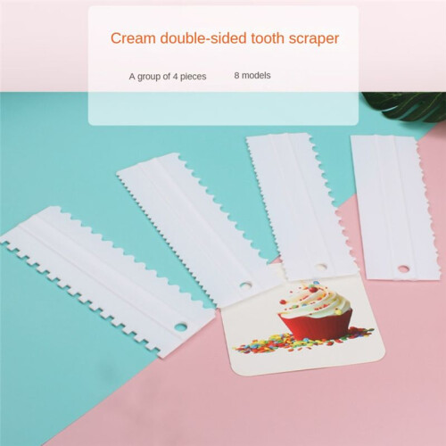 9Pcs Cake Scraper,Cake Smoother, Adjustable DIY Baking Decorating Tools for Applying Icing to Cakes for Cake Cream,White 2