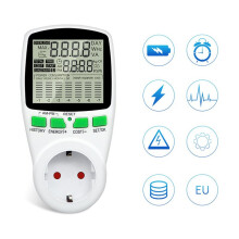2X Digital LCD Meter Wattmeter Wattage Electricity Kwh Power Meter Measuring Measuring EU Plug