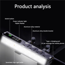 Bike Lights for Night Riding,USB Rechargeable Bike Headlight ,Waterproof Wide Bike Light with Digital Power Display