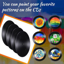 15 PCS 7 Inch Blank Vinyl Records for Wall Aesthetic,Fake Vinyl for Vintage Wall Decor, Hippie Room Decor, Party Wedding