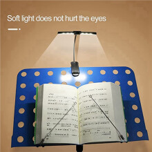 2X Double-Headed Rechargeable, Portable Music Stand Light, Clip- Music Stand Light, Eye Care Book Light