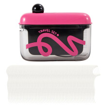 2Pack One Touch Floss Pick Dispenser Set with 50 Picks, Dustproof Travel Floss Holder for Oral Care