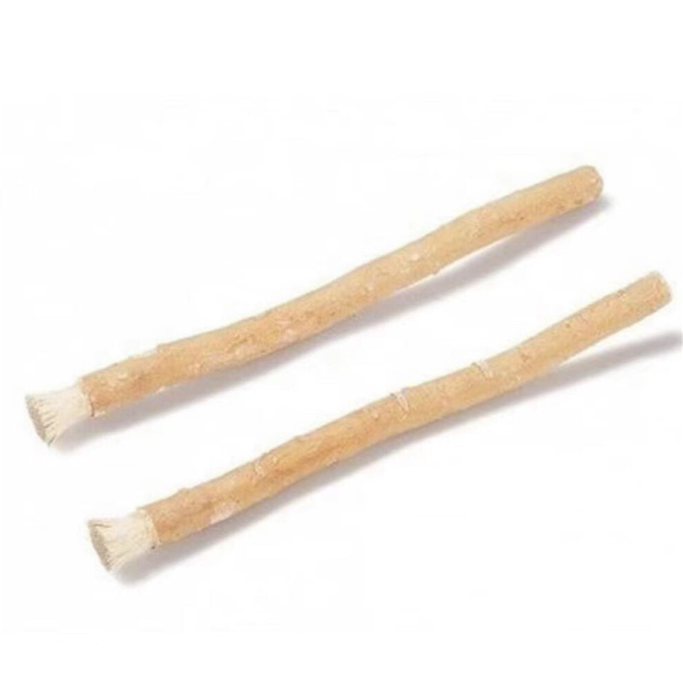 Miswak Toothbrush with Ergonomic Wooden Handle for Teeth and Gum Care, 3 in 1 Oral Cleaning Stick
