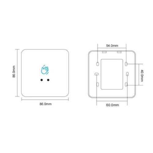 2X Infrared Installation Contactless Infrared Door Lock No Touch Sensor Exit Button IR Door Release DoorbellSwitch B 2