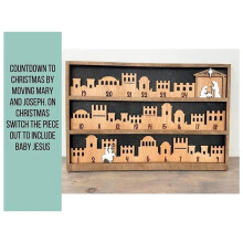 5X Nativity Calendar, Christmas Holiday Calendar, Countdown to Religious Holidays, Christian Holiday Decoration S